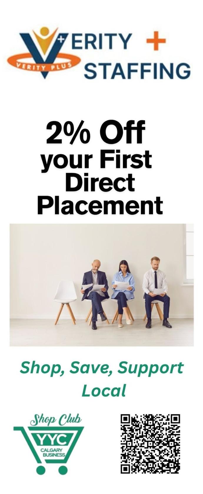 2 % off First Placement